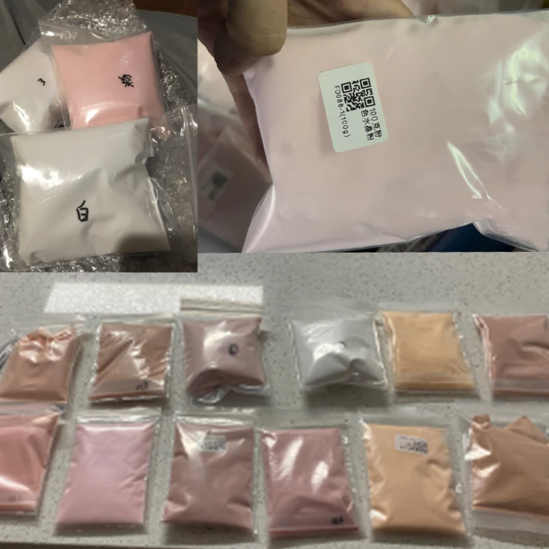 100g Nude Nail Acrylic Powder,10 Color Crystal Pink Brown Extension/Dipping French Acrylic Nail Art Powder  Monomer Supplies Kit