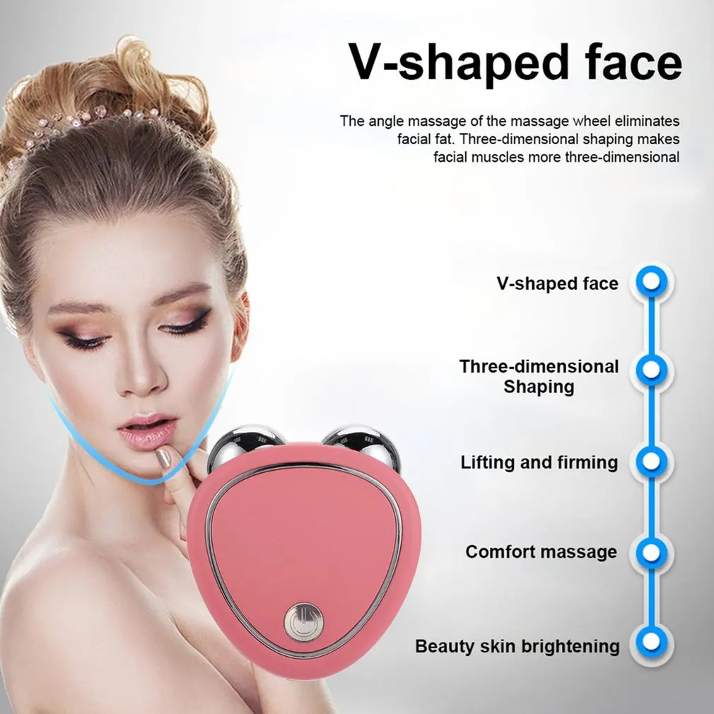 Nuove Donne Electric Face Lift Roller Massager Ems Microcurrent Sonic Vibration Facial Lifting Skin Stringere Massaggio Strumenti Di Bellezza