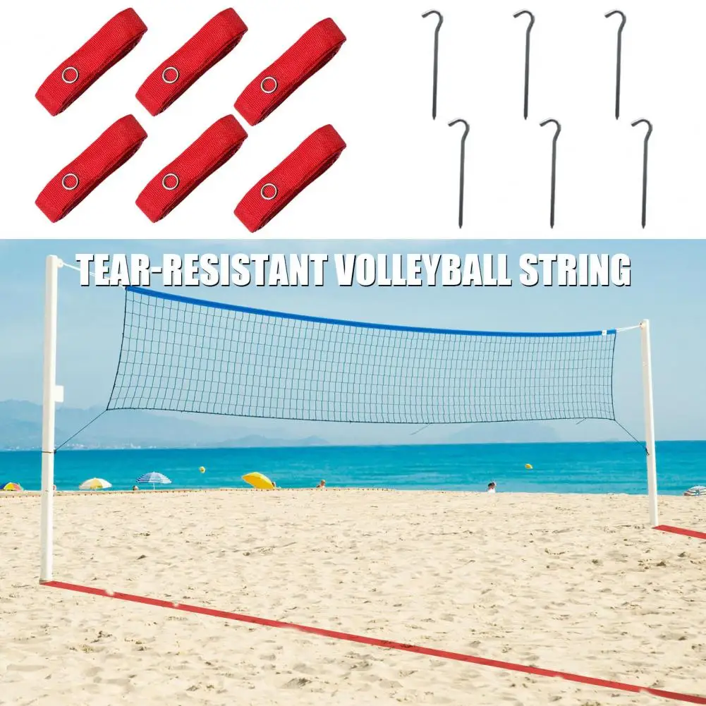 Woven nylon volleyball line sand volleyball court sidelines professional beach court boundary lines for all-weather