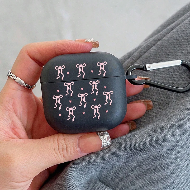 Pink Clear Shockproof AirPods Case with Keychain for AirPods 1 2 Pro