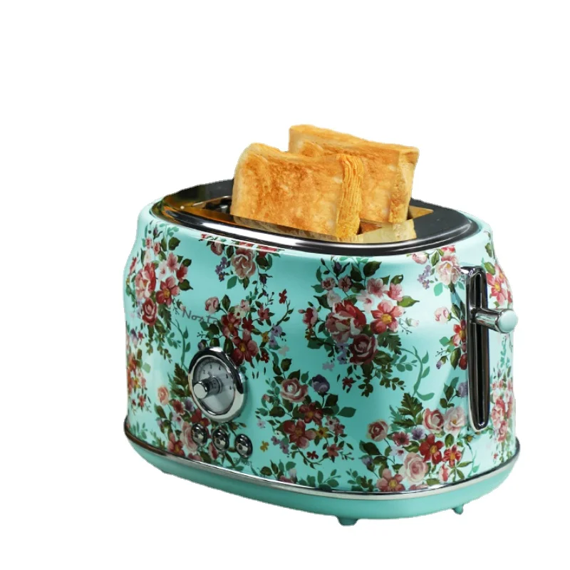French Retro Quick Toaster 6-speed Knob Toasters Extractor Chip Collecting Disc Household Multifunctional Bread Machine Maker