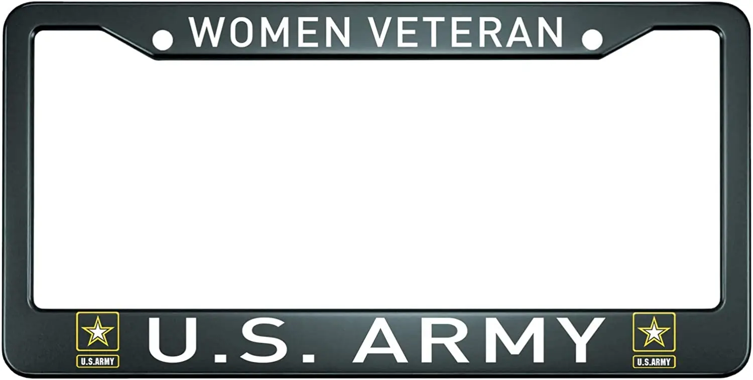 

Женщина-Ветеран, армия США, рамка номерного знака, металлический номерной знак, передние номерные знаки, рама, автомобильная рамка для стандарта транспортных средств США