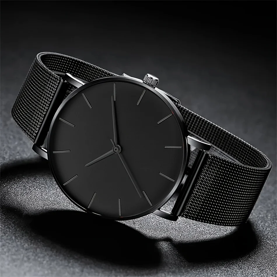 Minimalist Fashion Casual Watch Women Steel Hour Reloj Mujer Quartz Wristwatch Simple Montre Femme Mesh Stainless Steel Bracelet 3