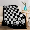 Chess Board Flannel Fleece Throw Blanket Grid Checkered Pattern Warm Lightweight Bed Couch Blanket Black and White 3