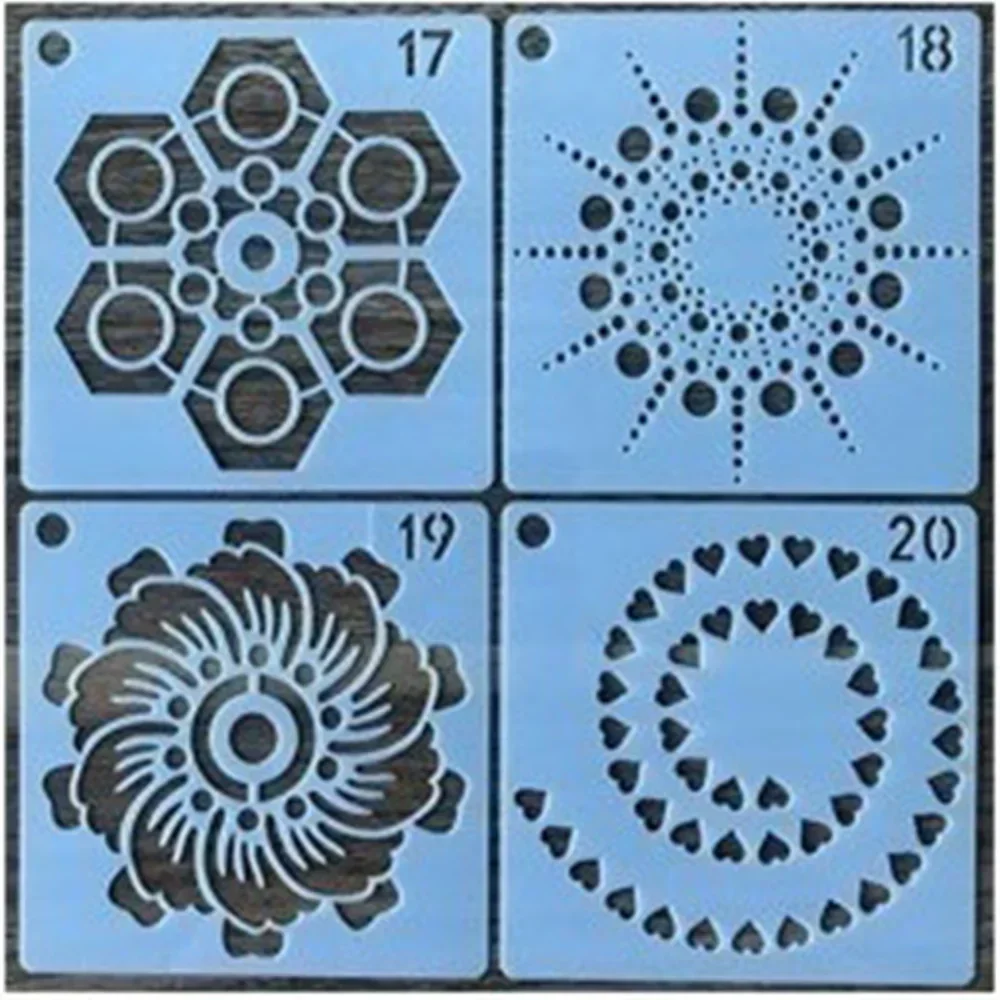 Mandala Wall Painting Stencils - 36 DIY Art Templates for Creative Crafts