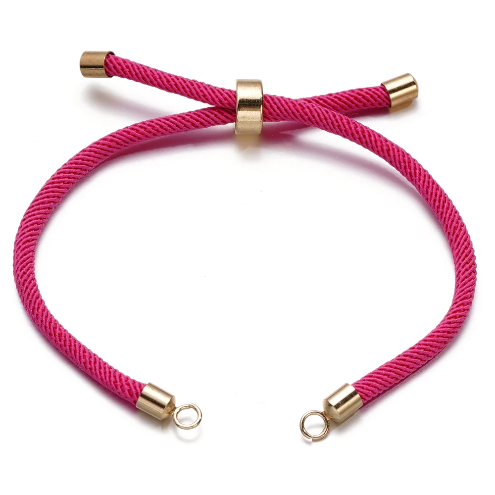 1 Stück geflochtene, gedrehte Nylonschnüre mit verstellbarer Verlängerung, Schwanzkette, Karabinerverschlüsse, Verbinder für Armband, Schmuck, DIY-Herstellung – Detail 6