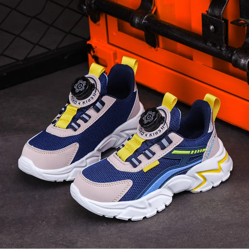 New Children Sports Shoes Boy Sneaker Black Mesh Summer Breathable Kids Casual Shoes Boy Running Tennis Running Sneaker 4