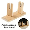 Chinese Durable Base Bamboo Folding Hand Fan Display Stand Folding Hand Fan Stand Display Holder Home Decoration 5