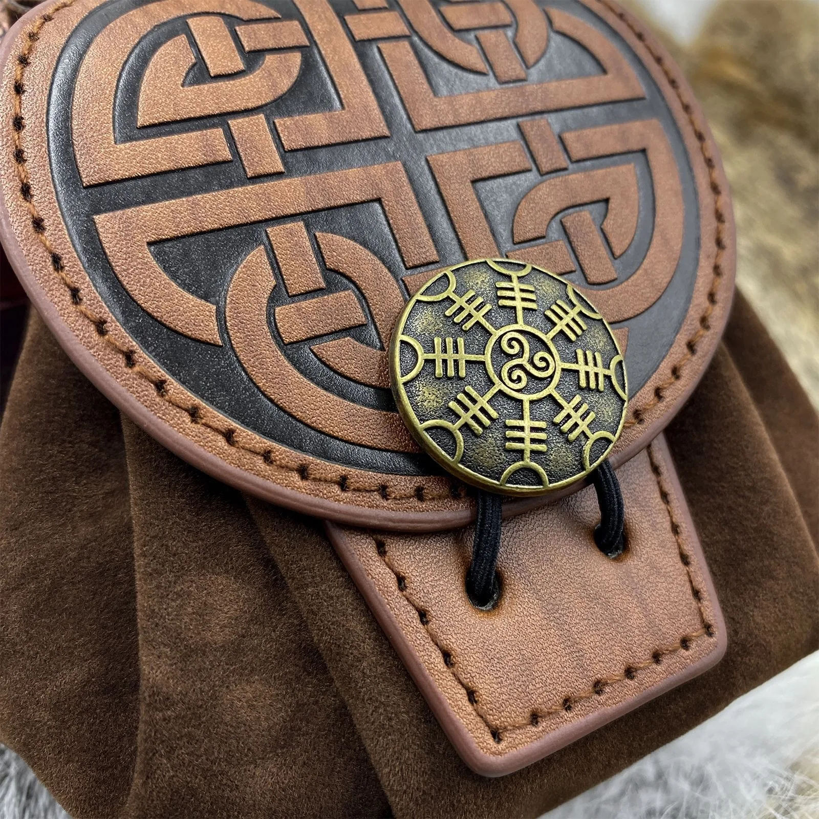 PU Leather For DND Dice Bag Tray 5 Celtic Designs Cute Drawstring Pouch For D&D Roleplaying RPG Gift Ideas Coin Purse dice tray dice bag
