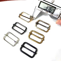 5 Pcs 3.2cm Metal Square Ring Buckle Shoulder Strap Slider Adjuster For Bags Clothing Leather Accessories DIY Needlework