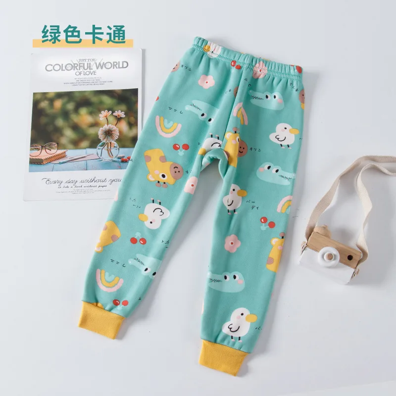 Children Warm Trousers Winter Long Johns Kids Cotton Home Pants Thicken Girls Boys Thermal Underwear Kids Pajamas Pants 1-14Y