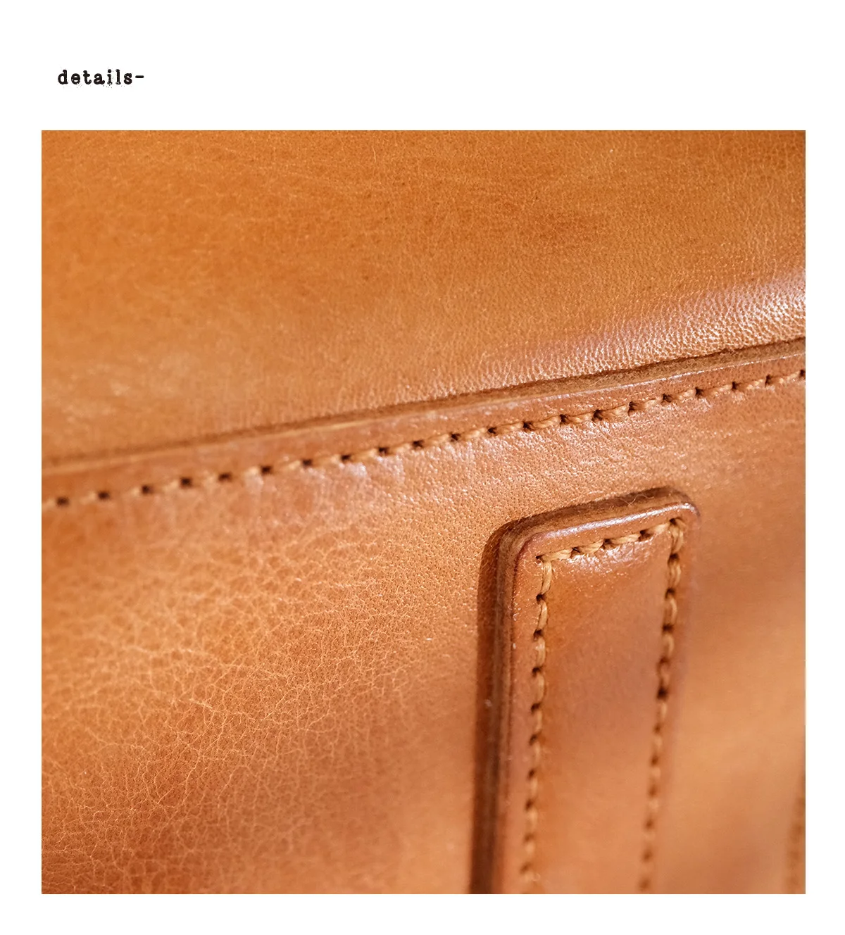 Lässiger Vintage-Organizer, handgefertigte Handtasche aus pflanzlich gegerbtem Rindsleder, tägliche Pendelarbeit, Schulter-Crossbody-Tasche aus echtem Leder – Detail 10
