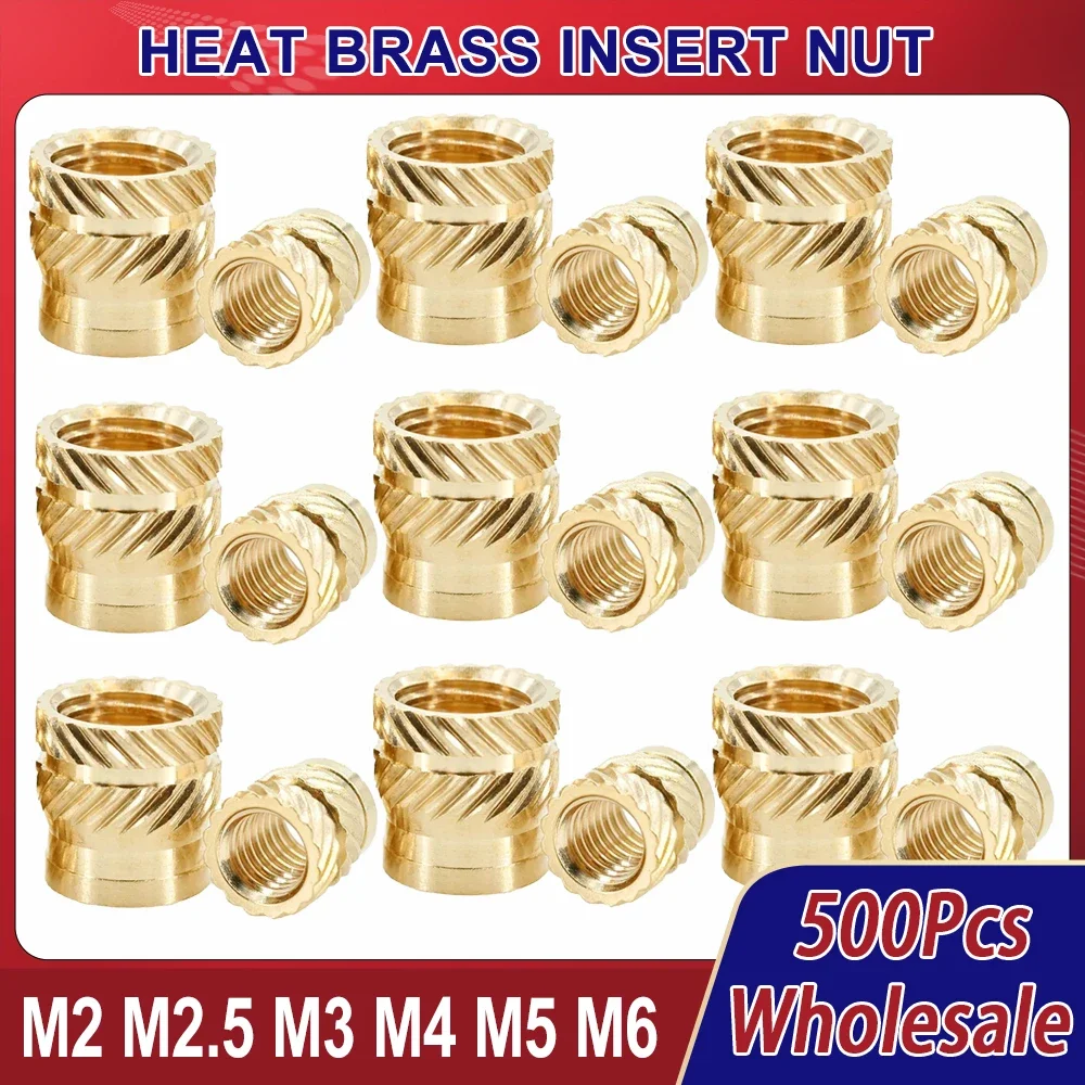 thumbnail image 2 of Heat Set Insert M3 180Pcs Heat-Set Threaded Inserts M2 M2.5 M3 M4 M5 Brass Heat Set Insert For 3D Printing M3 Heat Set Inserts 2 of 12