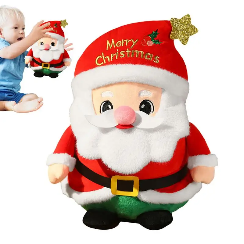

3D Christmas Santa Pillow 30cm Stuffed Santa Pillows Plush Creative Christmas Santa Pillow Plush For Sofa Christmas Party Decor