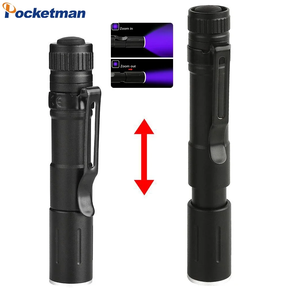 

Portable UV Flashlight Pen Light 395nm Black Light Mini UV Flashlights UV Pen Flashlight for Pet Urine Cat Dog Stains Bed Bug