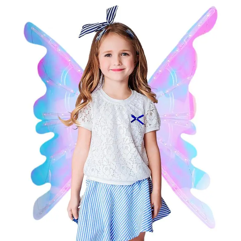 Princess Elf Fairy Wings Rechargeable Princess Wings With Light And Music Costume Angel Wings For Christmas Party Birthday Party