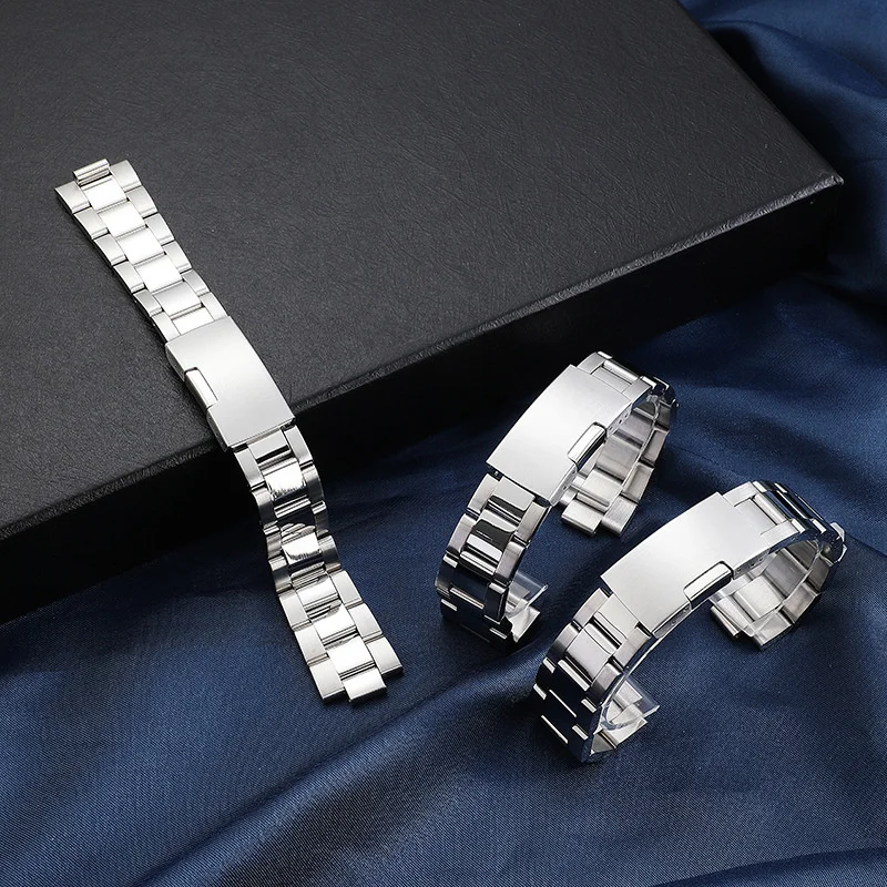 

304 stainless steel solid head lug steel strap Convex 16mm man's watch band 20mm replacement 20*16mm