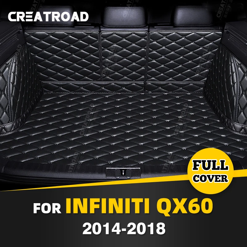 

Автомобильный коврик для багажника с полным покрытием для Infiniti QX60 2014-2018 17 16 15, автомобильный коврик для багажника, подкладка для груза, защитные аксессуары для интерьера