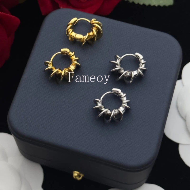 

2024 модные новые ювелирные изделия в стиле панк круглые серьги для женщин