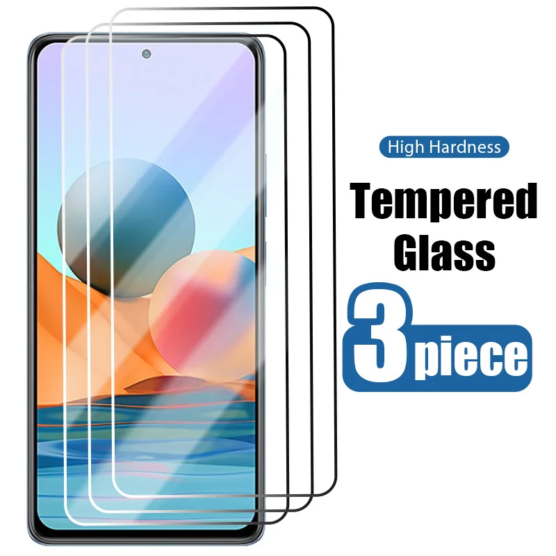 3pcs Tempered Glass For Xiaomi Redmi Note 10 9 8 7 Pro 9s 8t Screen
