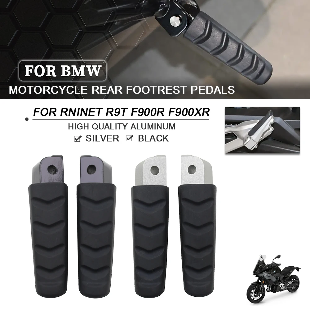 Motorcycle Pegs Rest Rear Footrests For BMW F900R F900XR-R NINE T R9T R12 NineT 2014- Footpegs Pedals Kit
