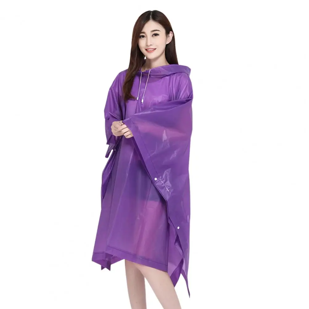 Lightweight Raincoat Compact Raincoat Waterproof Reusable Rain Ponchos for Adults Button Closure Hooded Raincoats Easy to Carry