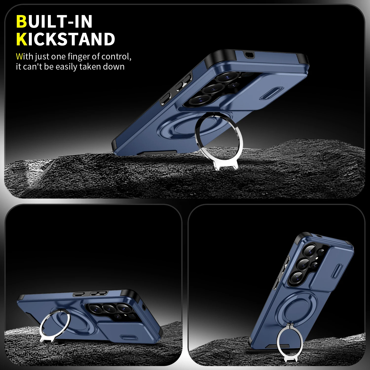 360-Degree Rotating Magnetic Bracket Phone Case