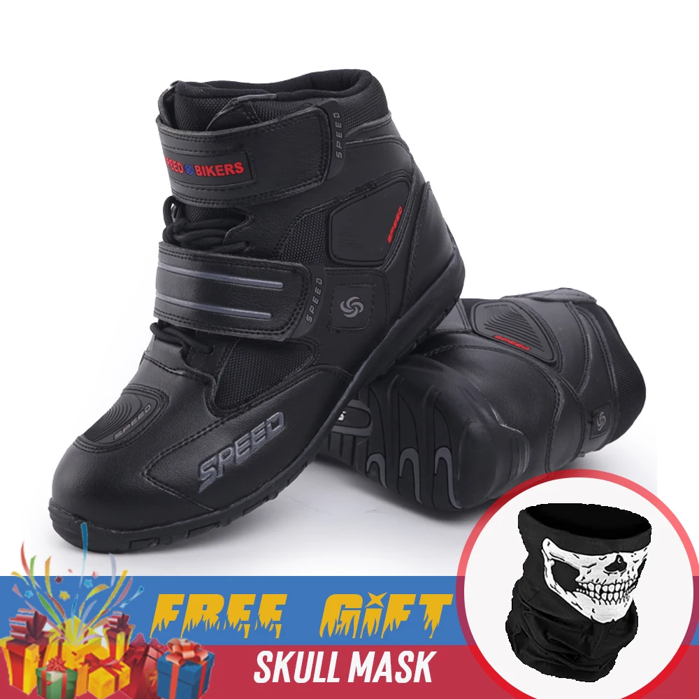 Racing Gear Guards Motorcycle Boots Woman Man Racing Off-Road Speed Biker Shoes Motorbike Cycling Moto Feet Leather Boots
