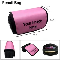 Customize Your Name Image Logo Cosmetic Case Pencil Bag Teenagers School Supplies Kids Clutch Pencil Box Boy Girl Stationery Bag 1