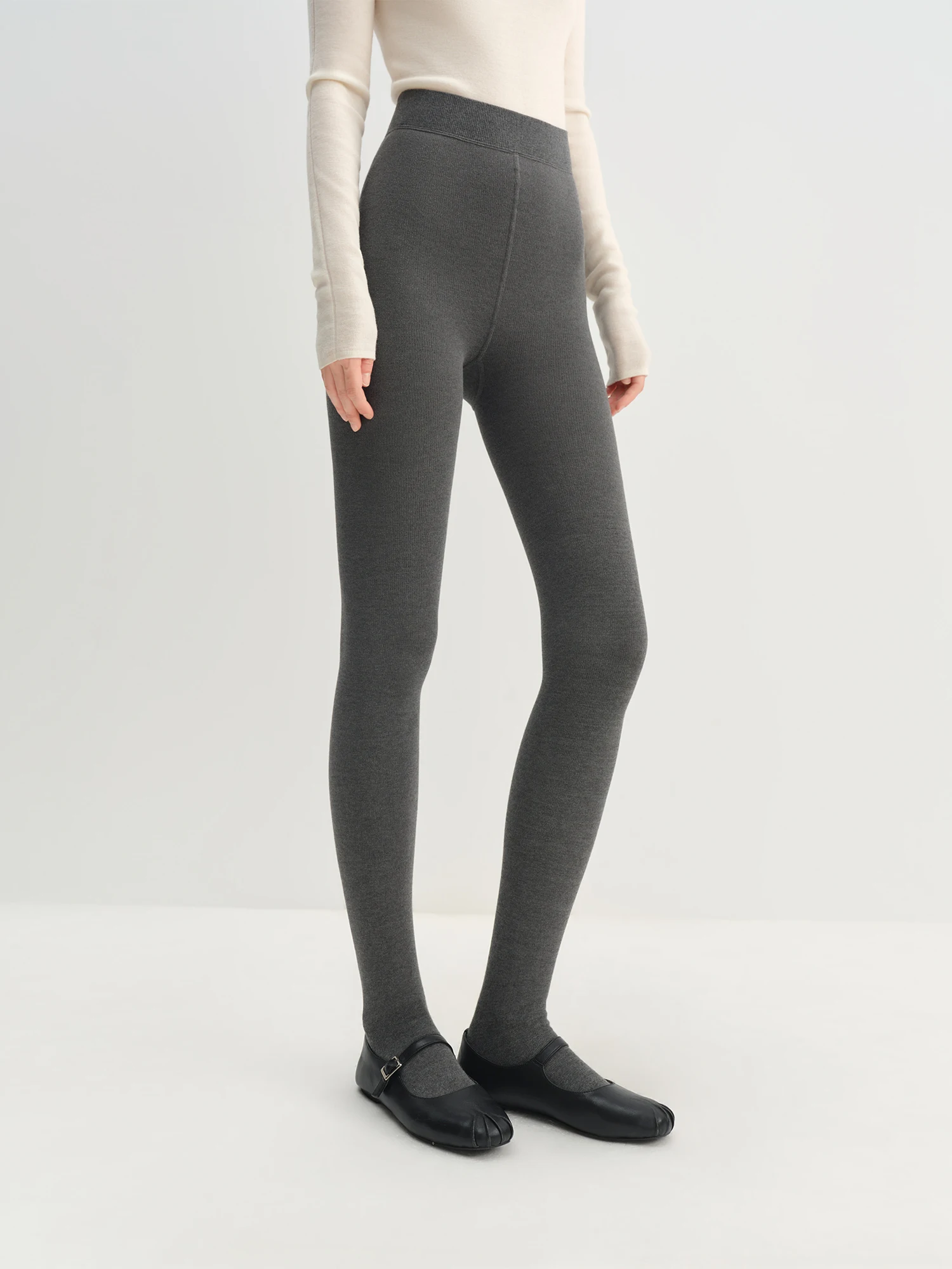 Women's Compression Tights – Slimming Thermal Opaque Mid-Calf Leggings for Winter Comfort