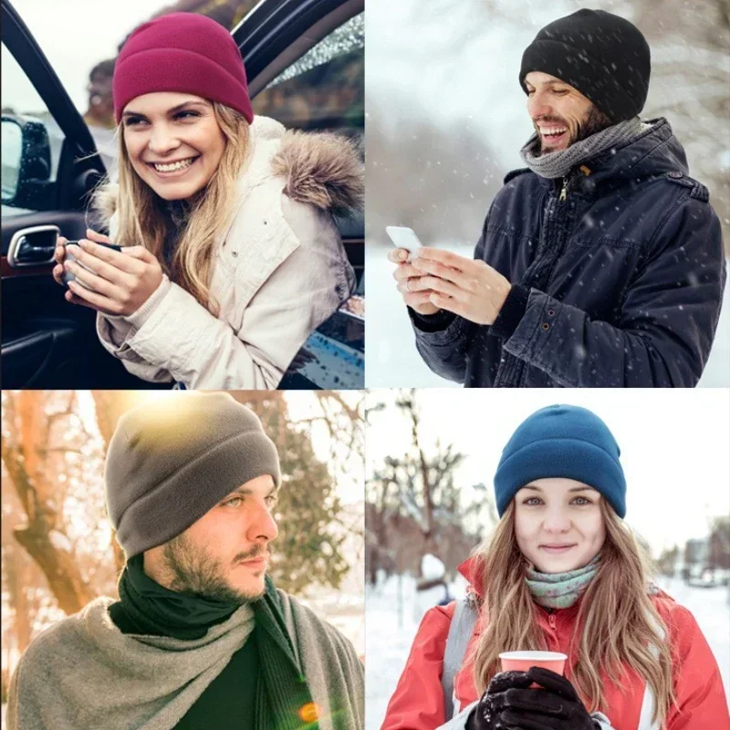 Winter Fleece Caps For Men  Tactical Caps Hunting Hiking Hat Fleece Women Beanies Ski Fishing Cycling Caps Warm Beanie 2