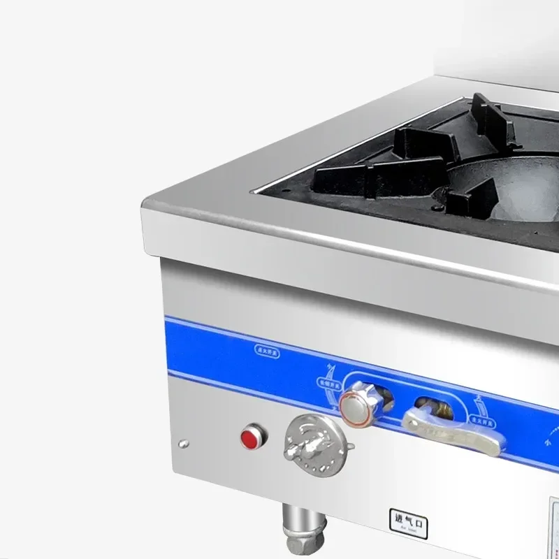 Commercial Gas Stove Single Cooker Stainless Steel Low Soup Furnace Canteen Kitchen Cooker High Flame With Fan 120w Gas Stove 5