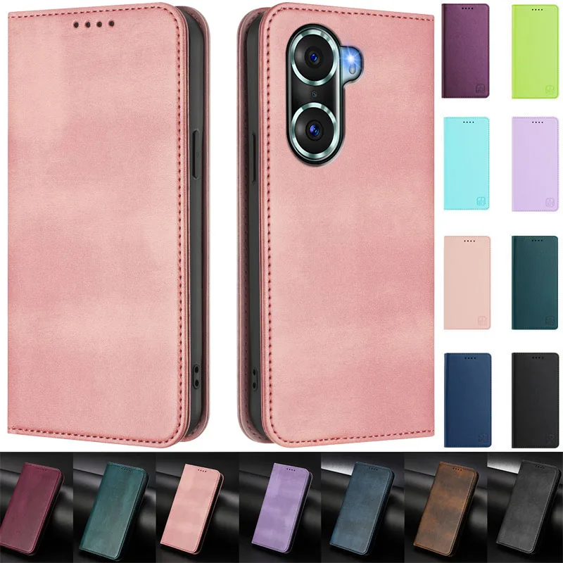 Magnetic Leather Flip Stand Wallet Phone Case with Back Cover