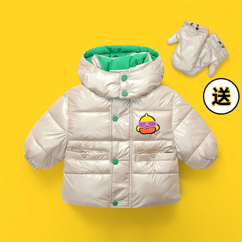 

Winter New Children's Gloves Cotton Jacket Kids Coat for Girls Warm Outerwear Cartoon Spray-bonded Wadding Fashion 13-24m