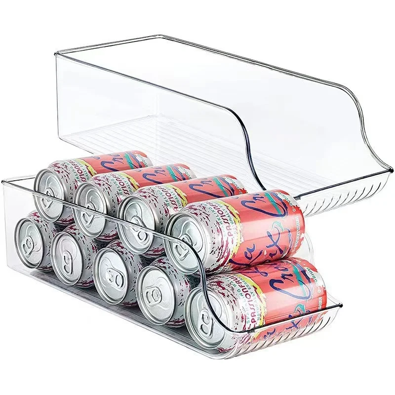 Organizador de latas de bebidas, nevera, organizador de nevera y  contenedores de almacenamiento para congelador, cocina, organización de  despensa, enl sin tapa BLESIY Organizador de latas de refresco