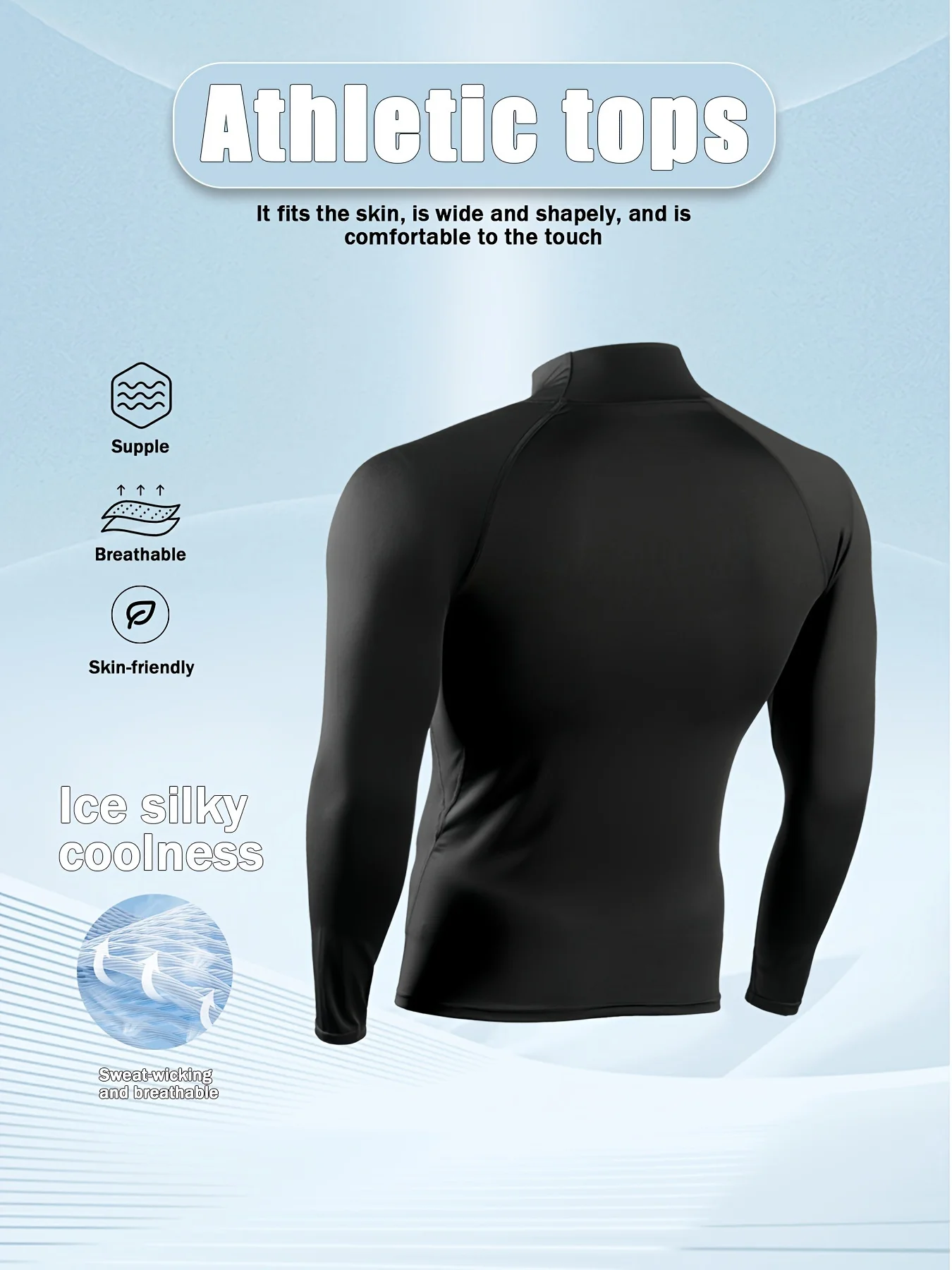 Men's Fleece Shirt - Long Sleeve Quick Dry Shirt | Breathable Workout Top