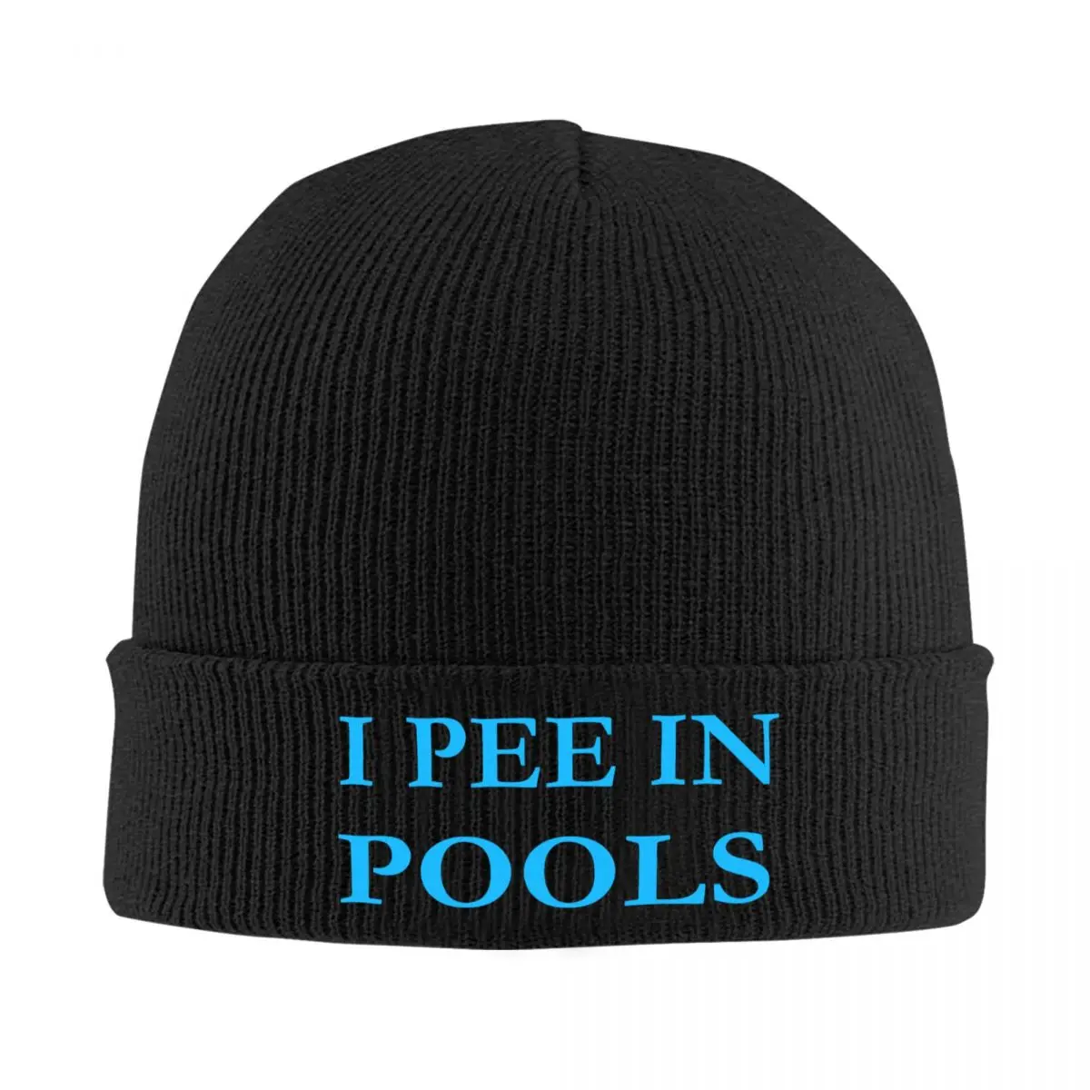 

Summer Swimming I Pee In Pools Skullies Beanies Caps Hip Hop Winter Warm Men Women Knitted Hats Adult Unisex Bonnet Hats