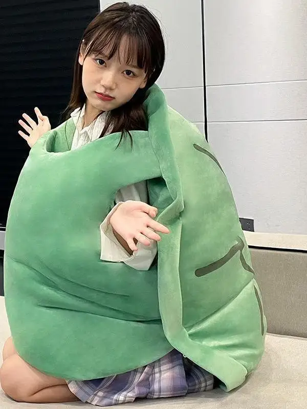어린이용 플러시 거북이 등껍질 침낭 베개 인형 착용 가능한 침낭 인형 옷 베개 게으른 사람도 착용 가능