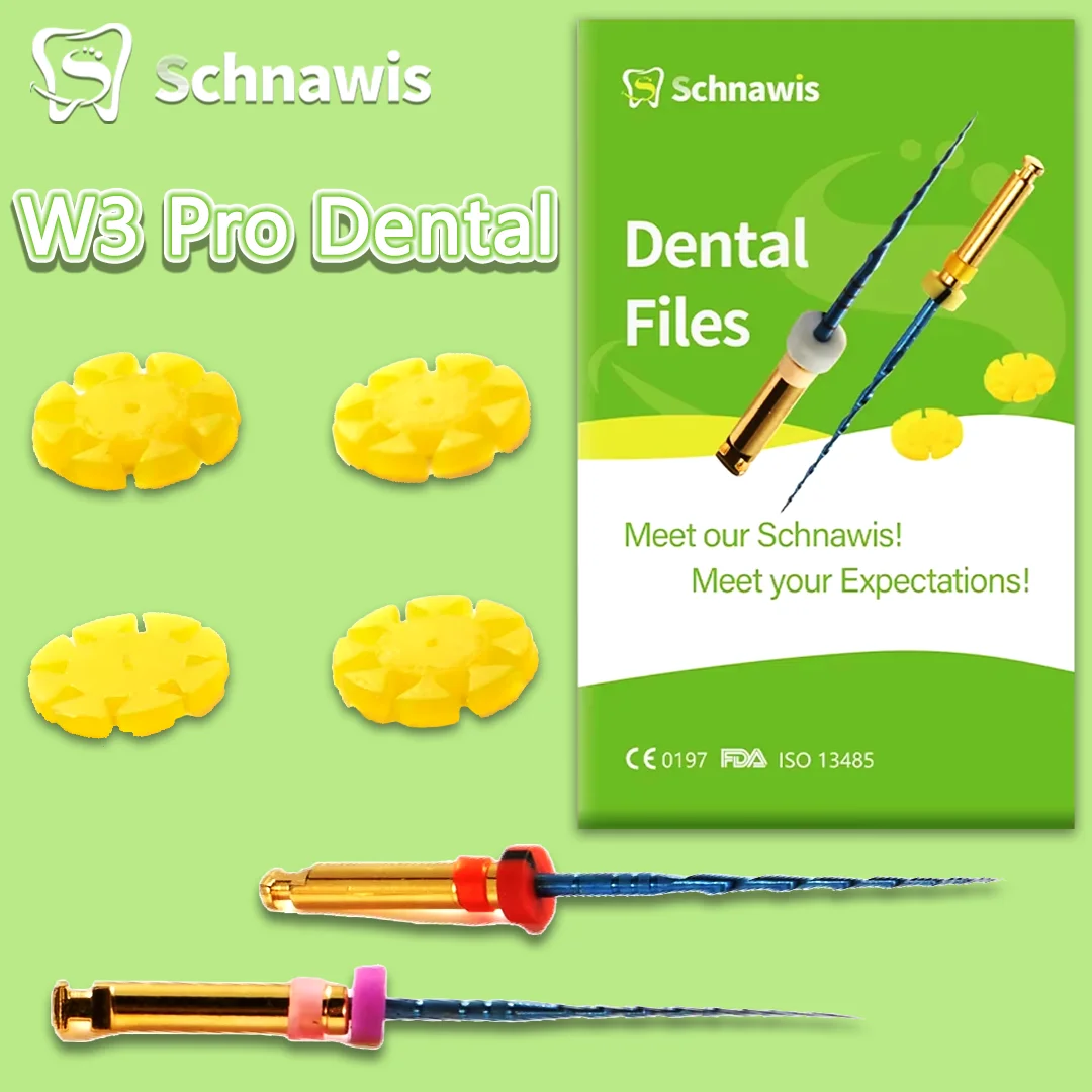 W3 Pro Dental Files 4Pcs/bag Engine NiTi Super Rotary File Endo Root Canal File Endodontic SX-F3 Rotary Flexible Dentistry Files
