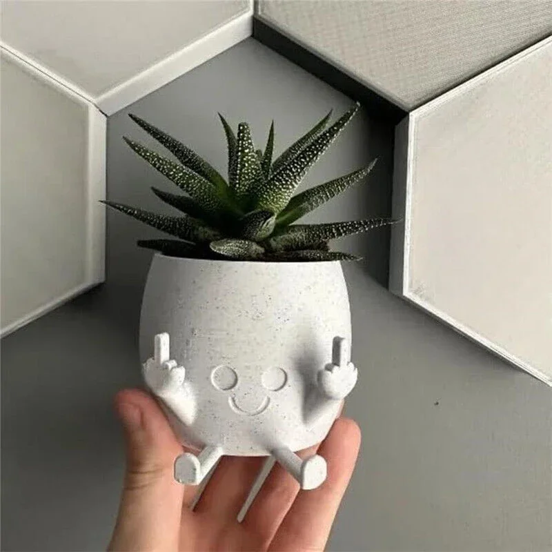 S4b0f8fbc3d304417afd5571fe2d2d1e0C Creative Middle Finger Flower Pot | Plant Flowerpot