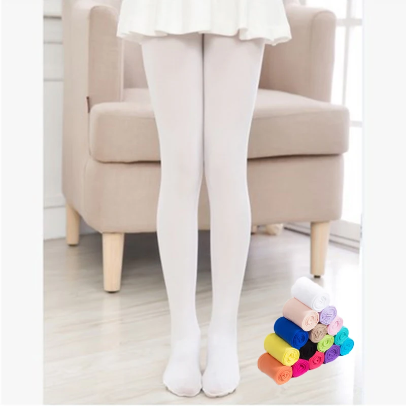 

Candy Color Kids Pantyhose Ballet Dance Tights for Girls White Ballet Dance Pantyhose High Elastic Stocking Children Pantyhose