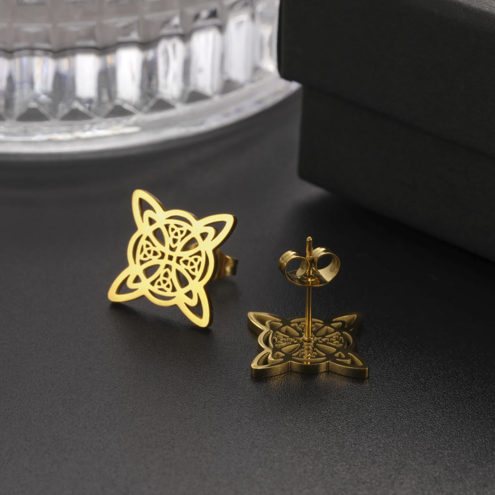 Orecchini A Borchia Con Nodo Celtico In Argento Sterling 925 YAFEINI – Gioielli Triquetra Ipoallergenici Per Donne, Regalo Con Confezione Elegante