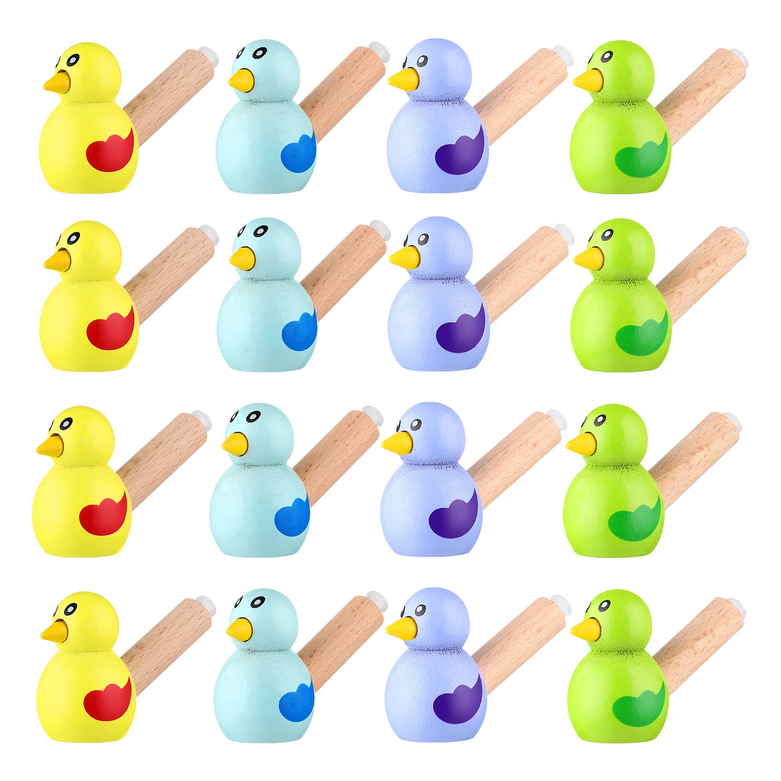 

15 Pcs Children Whistle Safe Cartoon Whistles Wooden Bird Puzzle Festival Kids Toys Educational Shape Bamboo