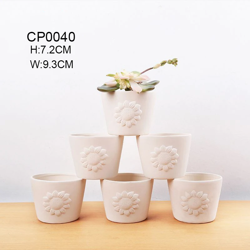 DIY Kindergarten Vase Ceramic Art White Embryo Color Painting, Coloring Mold Coating and Production of Gypsum