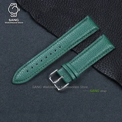 Premium Leather Watch Strap - Genuine Calfskin Wristband - 22mm (Green)