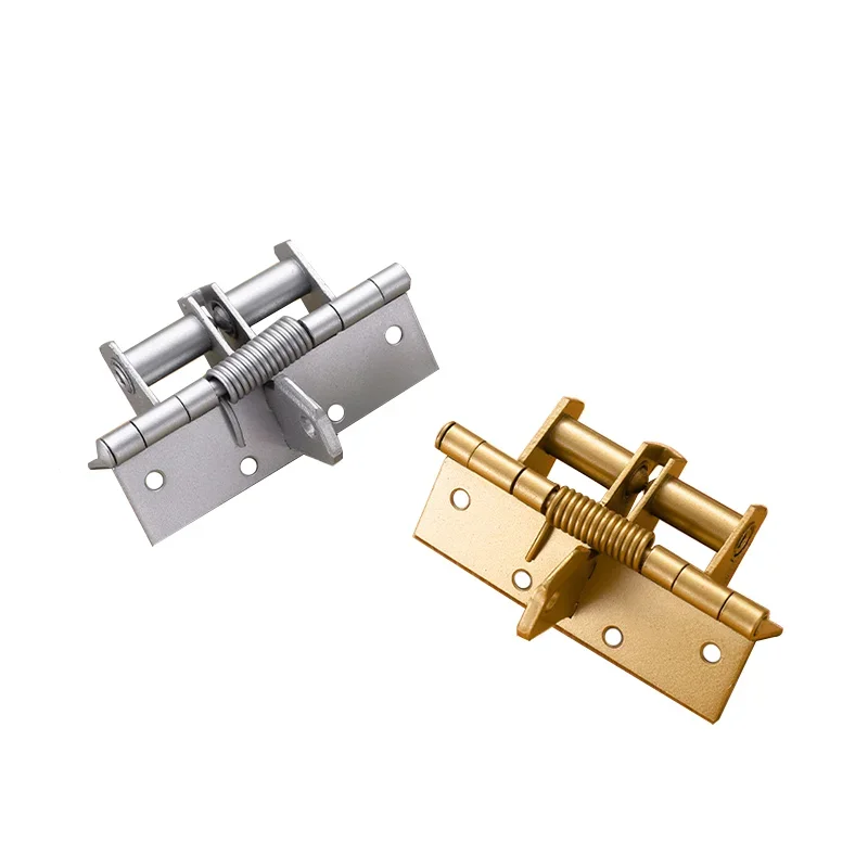 1PCS 4 Inches Invisible Door Spring Hinge Automatic Closing Wooden Multi-function Closer 90 Degree Positioning with 8 Screws