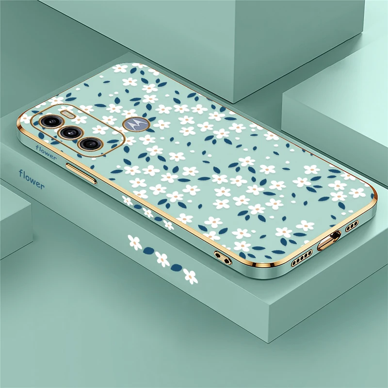 Fashion Floral Plating Silicone Back Cover - Stylish Protective Case