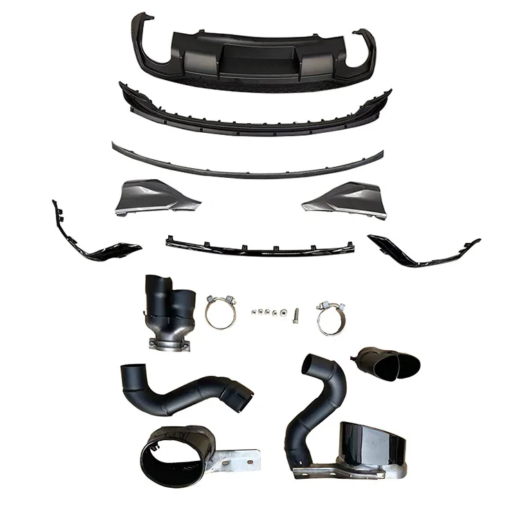 

New Style Rear diffuser with exhaust pipe 2 or 4 lip fit for Q3 Coupe and SUV Rear diffuser Upgrade for Audi Q3 2019-2023
