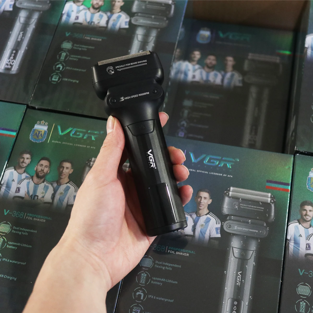 ماكينة تشذيب اللحية VGR V368 للرجال مع رقائق مزدوج...