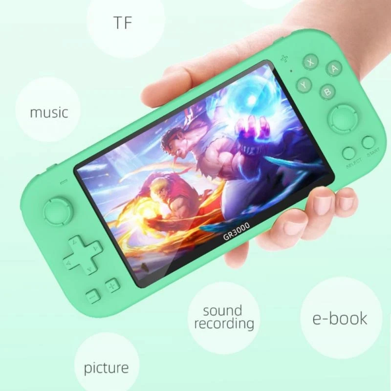 GR3000 5.1 Inch Handheld Portable Game Console 8G Preinstalle 10000+ Free Games Support TV Out Video Game Machine Boy Player